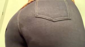 Click to play video Short jeans poop video