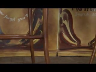 Click to play video Woman shits at bar