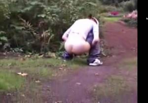 Click to play video Teen forest pooping
