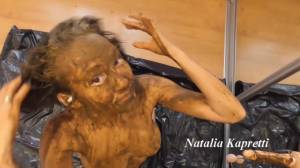 Click to play video Slut covered in shit from head to toe