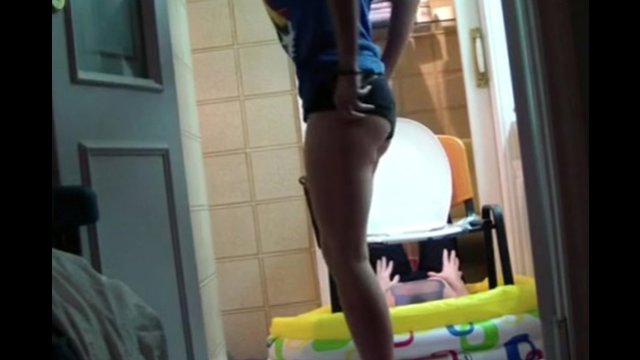 Click to play video Cute college girl shits on a toilet slave in the bathroom