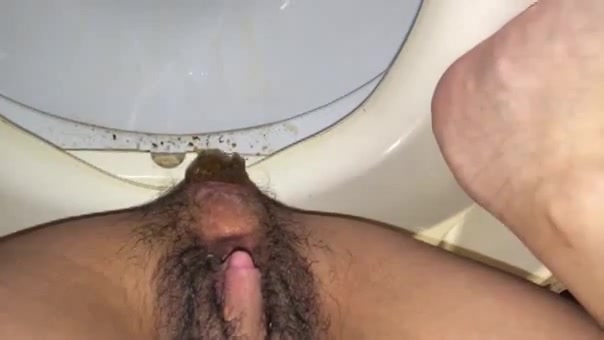 Click to play video Brazilian hooker with big clit shits a huge pile of poo