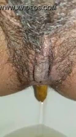 Click to play video Hairy pussy shits in toilet