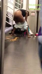 Click to play video Black girl shitting inside a subway train