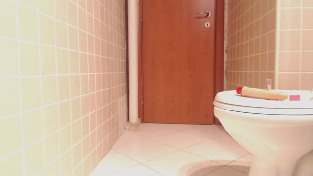 Click to play video Nasty camgirl shits on bathroom floor