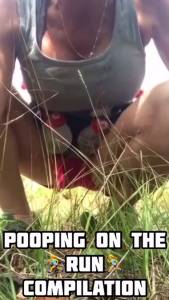 Click to play video POOPING ON THE RUN! HOT SCAT GIRL! PISS & SHIT COMPILATION