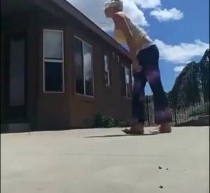 Click to play video Yoga girl pooping - video 2