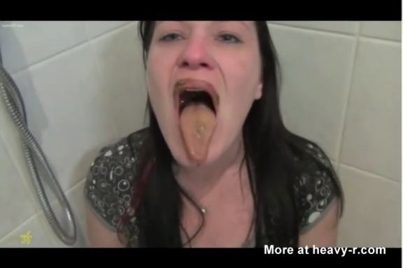 Click to play video Dirty Girl Eating Her Shit