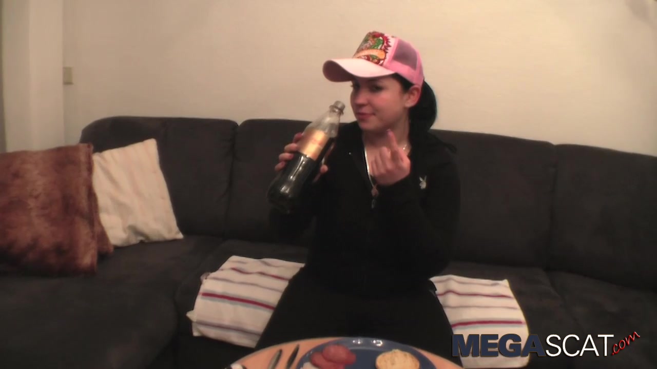 Click to play video She eats burger with scat