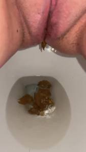 Click to play video Fat white slut takes nice dump in toilet