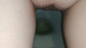 Click to play video Showing my hairy pussy while shitting