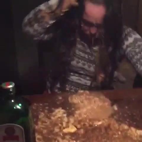 Click to play video White girl wasted Puke Faceplant