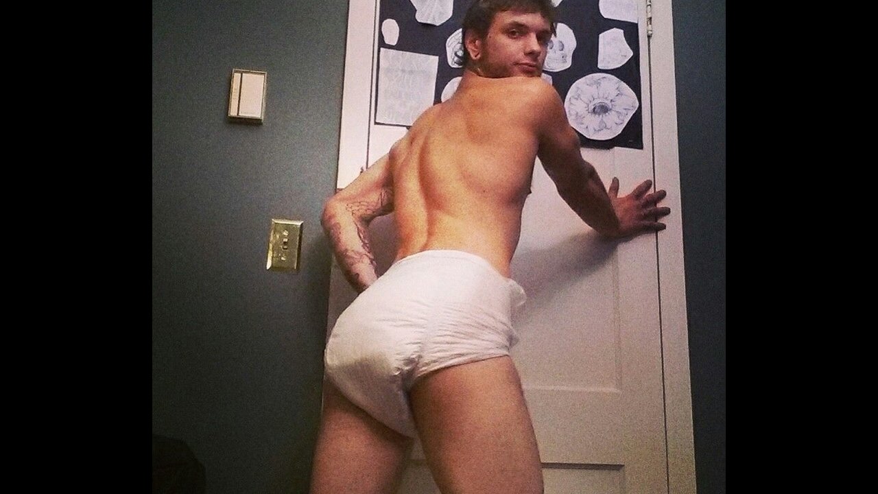 Click to play video Diaper boy messing