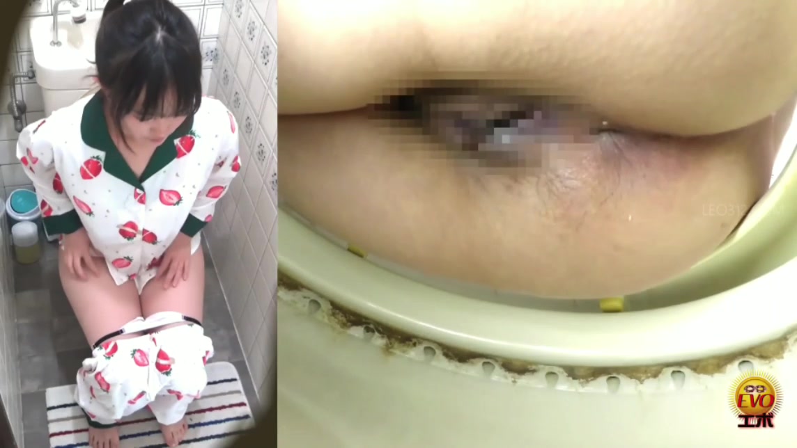Click to play video Cute Japanese schoolgirl poops at home