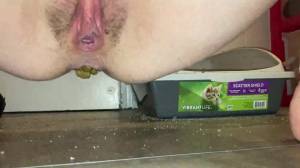 Click to play video Misellie poops and plays