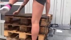 Click to play video German Girl Pooping in the Garbage