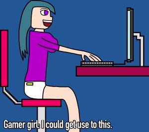 Click to play video Gamer girl poops in diaper