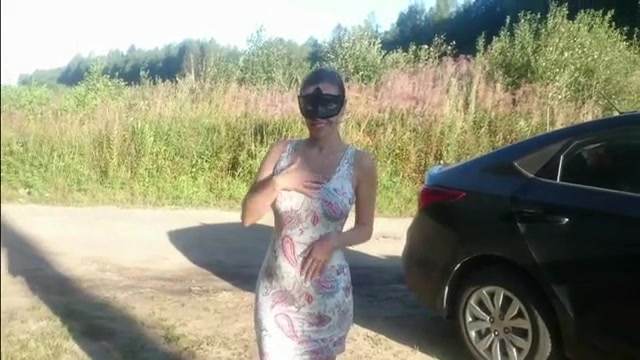 Click to play video Blonde girl poops outdoors