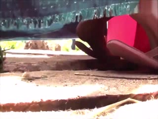 Click to play video Pooping at primitive toilet