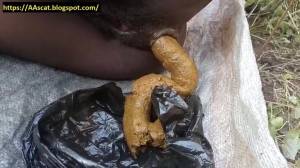 Click to play video Biggest pile of poop from ebony goddess