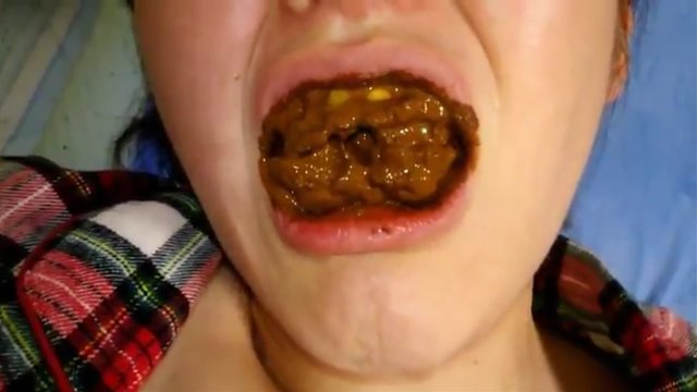 Click to play video Japanese HumanToiletGirl chewing shit
