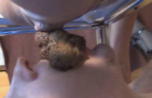 Mistress clogs slave's mouth with soft shit - ScatFap.com - scat ...