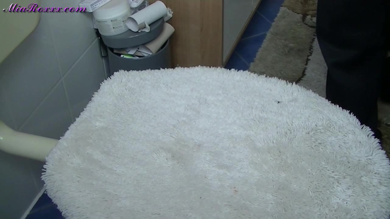 Click to play video Pregnant Mia pooping in toilet