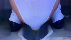 Click to play video Toilet panty poop - video 2
