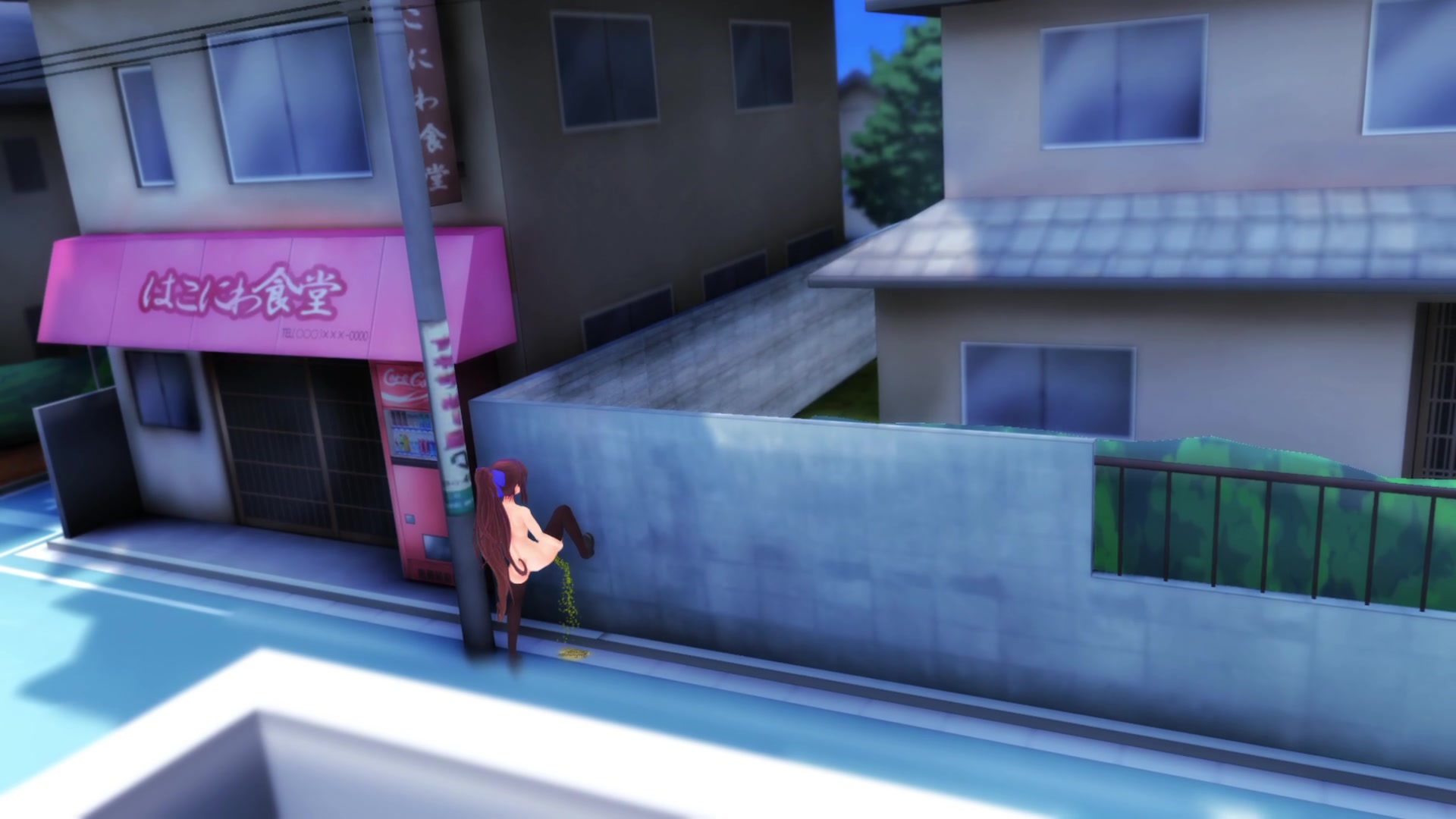 Click to play video Anime girl pooping at out door(part2)